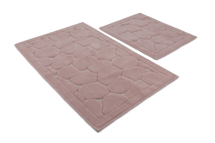 Mijölnir Juego de Alfombrillas de Baño de Algodón 100% Lino - Powder Mijölnir Juego de Alfombrillas de Baño de Algodón 100% Lino - Powder